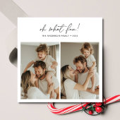 書道ああ何おもしろいクリスマスファミリーフォトレッド シーズンカード