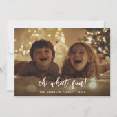 書道ああ何おもしろいベビークリスマスフォト シーズンカード (正面)