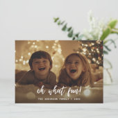 書道ああ何おもしろいベビークリスマスフォト シーズンカード (スタンド正面)