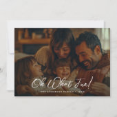 書道ああ何おもしろい家族クリスマスフォト シーズンカード (正面)