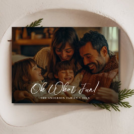 書道ああ何おもしろい家族クリスマスフォト シーズンカード