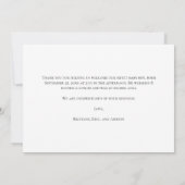 書道あなたの写真新生児シャワーありがとう サンキューカード (裏面)