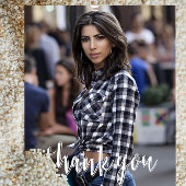 書道ありがとうカスタム写真卒業 ポストカード