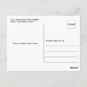 書道ありがとうカスタム写真卒業 ポストカード (裏面)