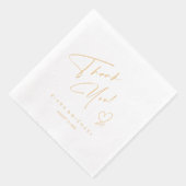 書道ありがとうハートV2 ID771 箔ナプキン (右)