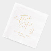 書道ありがとうハートV2 ID771 箔ナプキン (左)