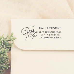 書道およびモダン差出人住所から ラバースタンプ