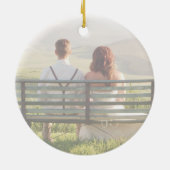 書道お洒落の影が消えた写真 セラミックオーナメント (裏面)