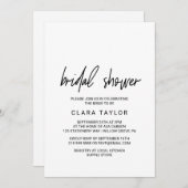 書道お洒落ブライダルシャワー 招待状 (正面/裏面)