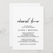 書道お洒落リハーサルディナー 招待状 (正面/裏面)