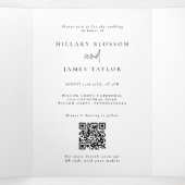 書道お洒落優雅な結婚式 三つ折り招待状 (内部中)