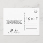 書道お洒落有難う ポストカード (裏面)