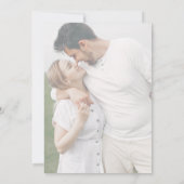 書道お洒落色消し写真婚約パーティ 招待状 (裏面)