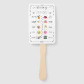 書道お洒落色消し写真結婚式 プログラム ハンドファン (正面)