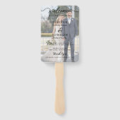 書道お洒落色消し写真結婚式 プログラム ハンドファン (裏面)