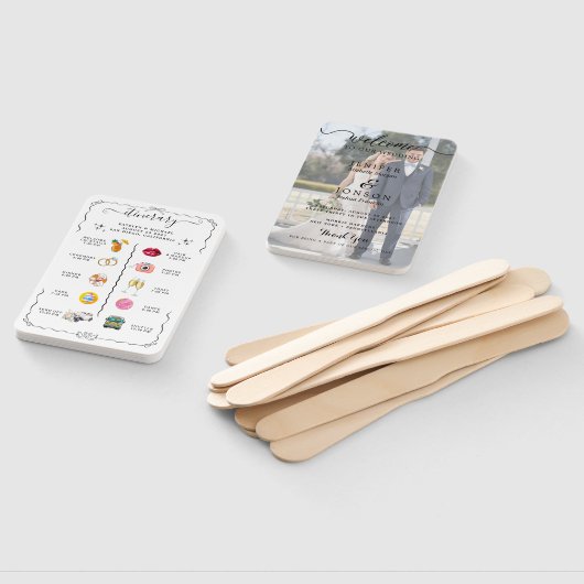 書道お洒落色消し写真結婚式 プログラム ハンドファン (組立なし)