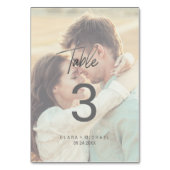 書道お洒落銀写真テーブル番号 テーブルナンバー (裏面)