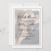 書道お洒落Vellumフォトブライダルシャワー 招待状 (正面)