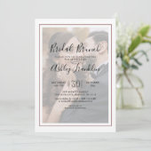 書道お洒落Vellumフォトブライダルシャワー 招待状 (スタンド正面)