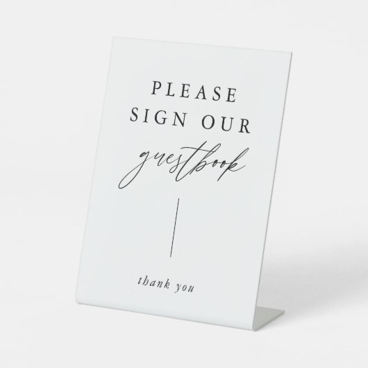 書道お願いゲストブックサイン 台座サイン (正面)