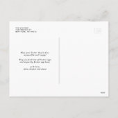 書道かわいらしハッピーイースター写真 シーズンポストカード (裏面)