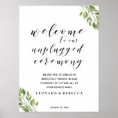 書道が外れた儀式の緑の看板 ポスター (正面)