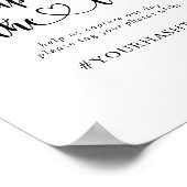 書道が愛のハッシュタグのサインを取り込む ポスター (角)