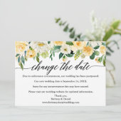 書道が日付を変更する黄色のフローラカード セーブザデート (スタンド正面)