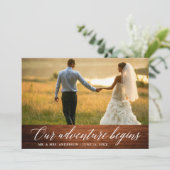 書道が森の冒険を結婚始める サンキューカード (スタンド正面)