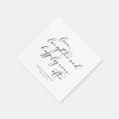 書道が笑いを愛し続けて幸せに スタンダードカクテルナプキン (角)