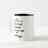 書道これは私のサーカス引用文 ツートーンマグカップ (正面左)