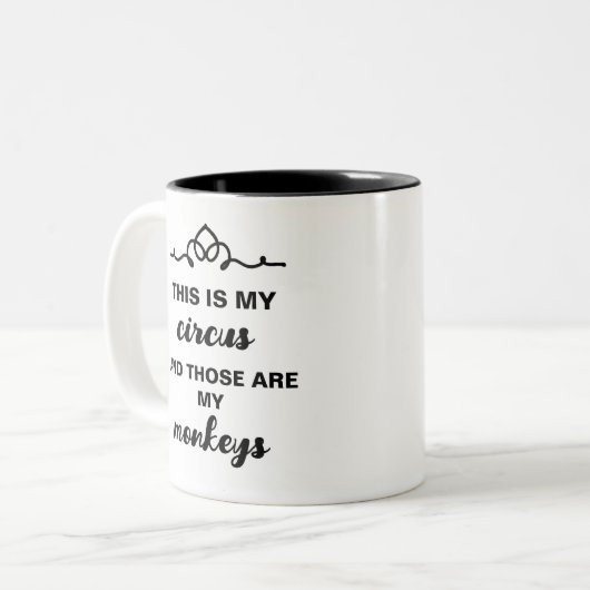 書道これは私のサーカス引用文 ツートーンマグカップ (正面左)