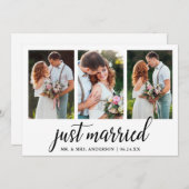 書道たった今結婚しました3フォトカード サンキューカード (正面/裏面)