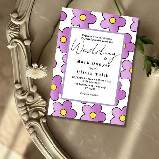 書道とエレガントなウェディングモダン招待状 招待状