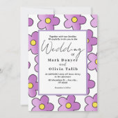 書道とエレガントなウェディングモダン招待状 招待状 (正面)