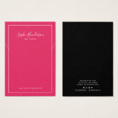 書道とカスタムカラーネックレス表示カード (正面&裏面)