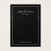 書道とカスタムカラーネックレス表示カード (正面)