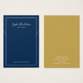 書道とカスタムカラーネックレス表示カード (正面&裏面)