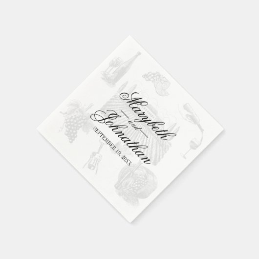 書道とワイ結婚ンの紙パターン(の模様が)あるナプキン スタンダードカクテルナプキン (角)