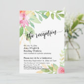 書道と水彩の花　受付 招待状 (スタンド正面)