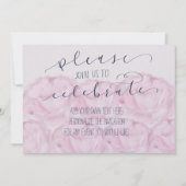 書道と牡丹のお祝いにぜひご一緒ください 招待状 (正面)