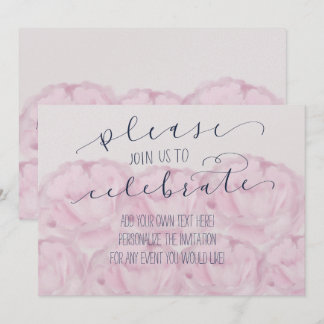 書道と牡丹のお祝いにぜひご一緒ください 招待状