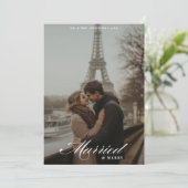 書道と結婚したメリークリスマスの写真 シーズンカード (スタンド正面)