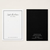 書道と黒の縁どイヤリングディスプレイカード (正面&裏面)