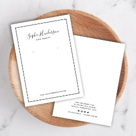 書道と黒の縁どイヤリングディスプレイカード