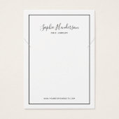 書道と黒の縁どネックレスディスプレイカード (正面)