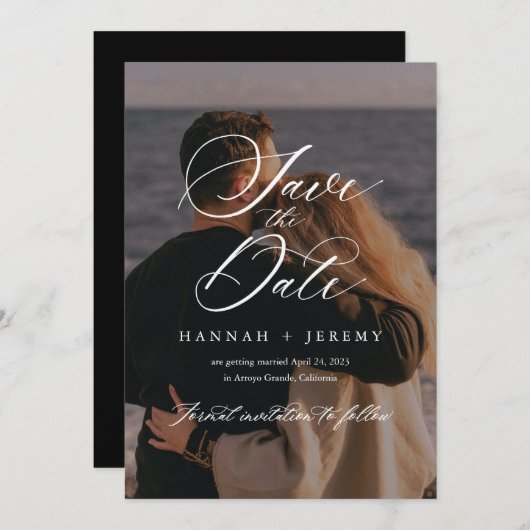 書道による日付の保存 招待状 (正面/裏面)