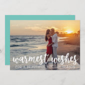 書道のお祝いのクリスマス写真 シーズンカード (正面/裏面)