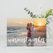 書道のお祝いのクリスマス写真 シーズンカード (スタンド正面)