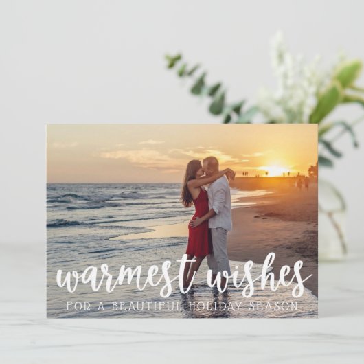 書道のお祝いのクリスマス写真 シーズンカード (スタンド正面)